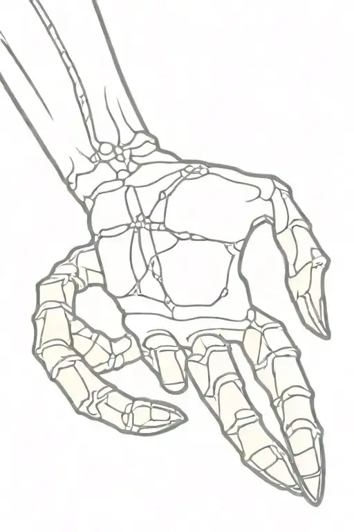 Skeleton Hand Reaching