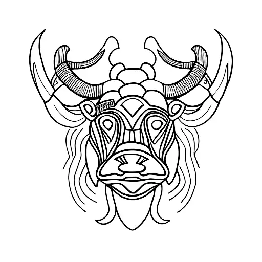 Bull Head Tribal Minimalistic