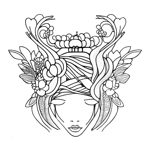 Feminine Back Full Spine Minimalist Line Work Zen Hippie