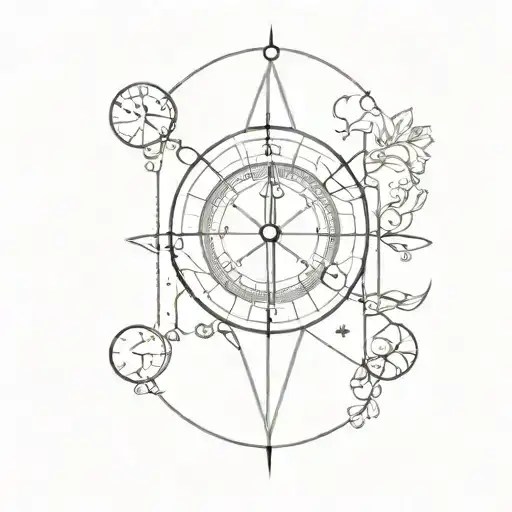 Hourglass And Compass
