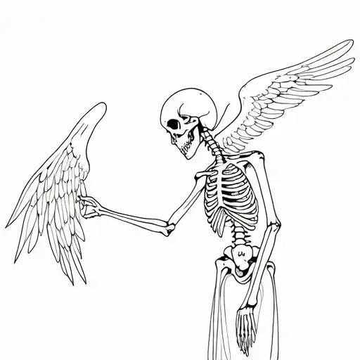 Skeleton Angel Looking At Frenre