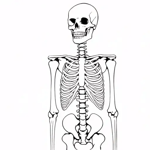 Human Skeleton Stopped Looking Up