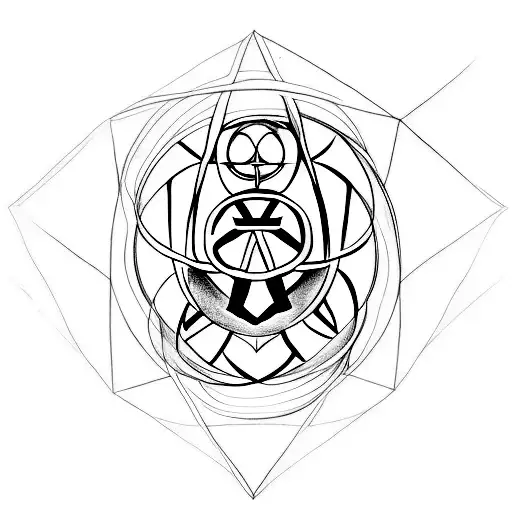 A Minimalist Tattoo Of The Deathly Hallows Symbol