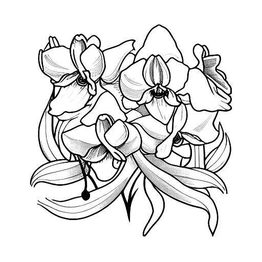 Dove Holding Daffodil And Orchid