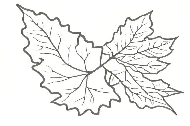 Single Oak Leaf