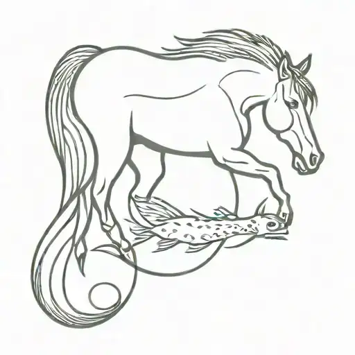 Horse And Fish Connected