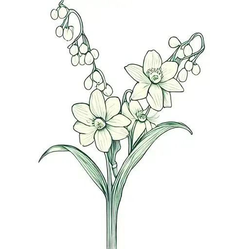 Daffodil Lily Of Valley Bouquet