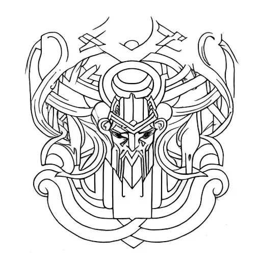 Combine Elements From Norse Mythology And Greek Mythology In A Tattoo Design
