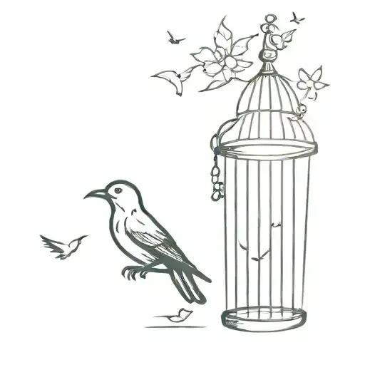 Bird Flying Out Of Cage