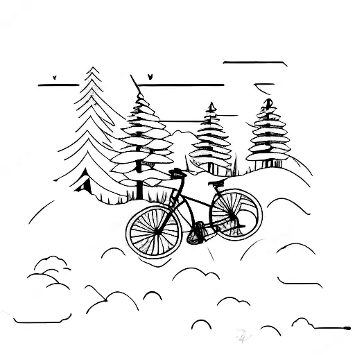 Bicycle And Forest
