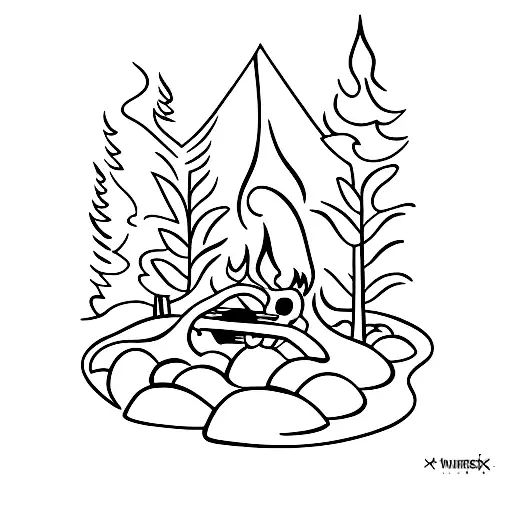 Marmot In A Forest Fire With A Chainsaw