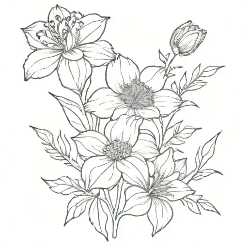 Flower Bouguet Daffodil Rose Marigold Chrythensmum