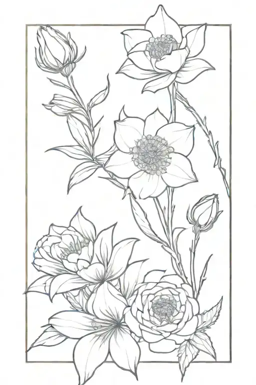 Flower Bouguet Daffodil Rose Marigold Chrythensmum