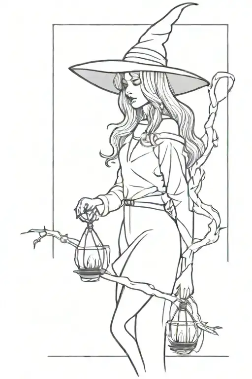 Witchy Line Art Sleeve