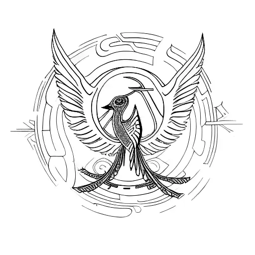 Phoenix And Eye Of Horus