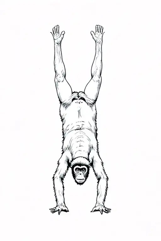 Monkey In Handstand