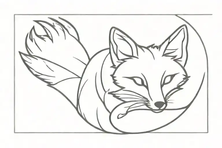 Fox Lying Forearm Sticking