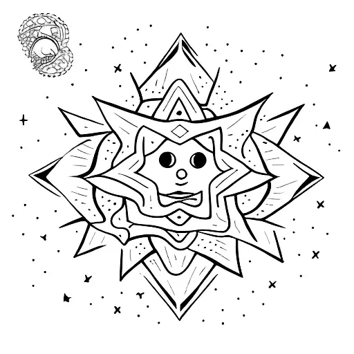 Smiling Star With Face