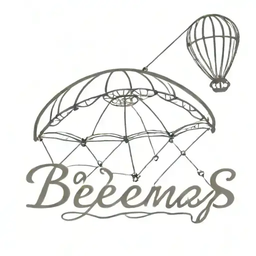 The Word 'Buenas' With A Small Drawing Of A Parasailing