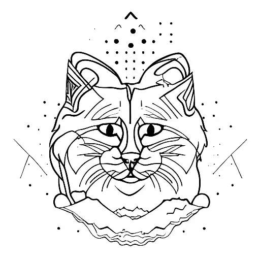 Sitting Cat Outline
