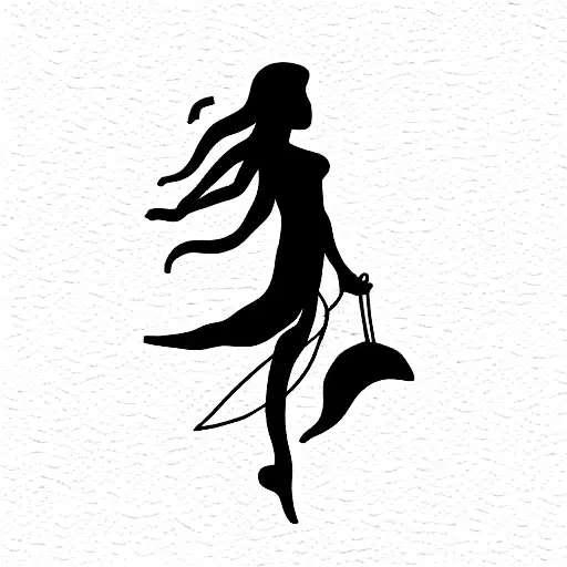 Woman Floating On The Ocean