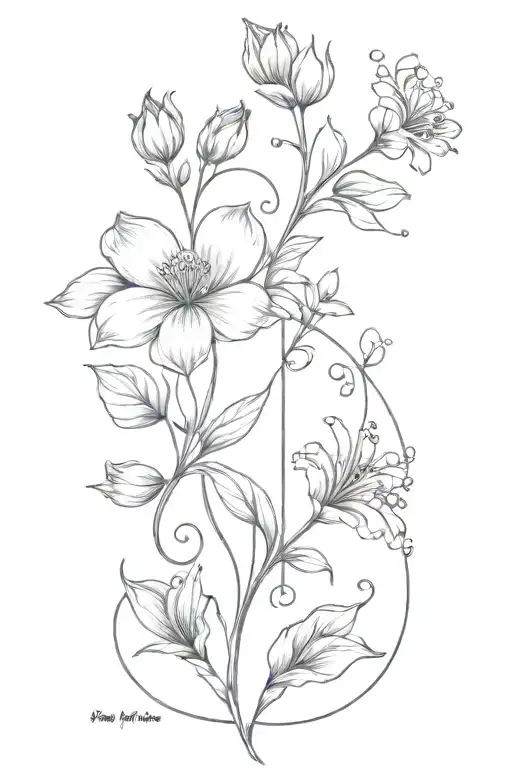 Birthflowers May With Music Notes On Spine