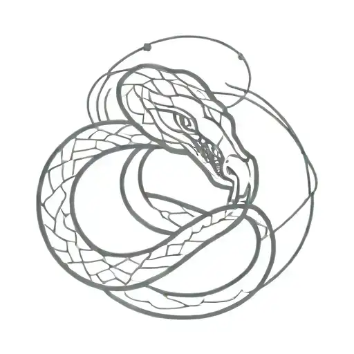 Snake With Glass Shampain
