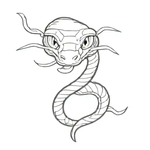 Snake With Cind Big Eyes Looking