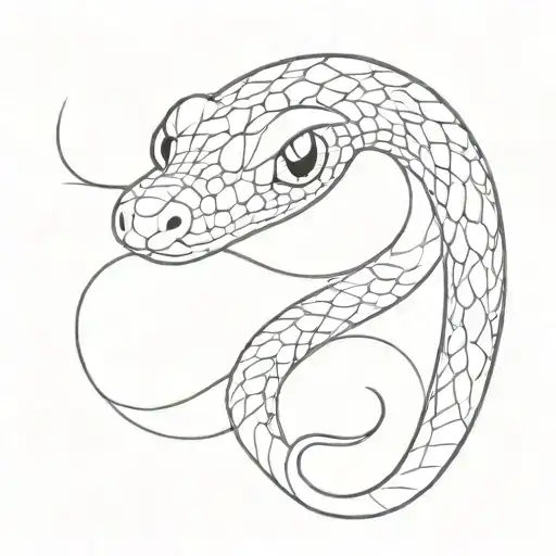 Snake With Big Eyes Looking