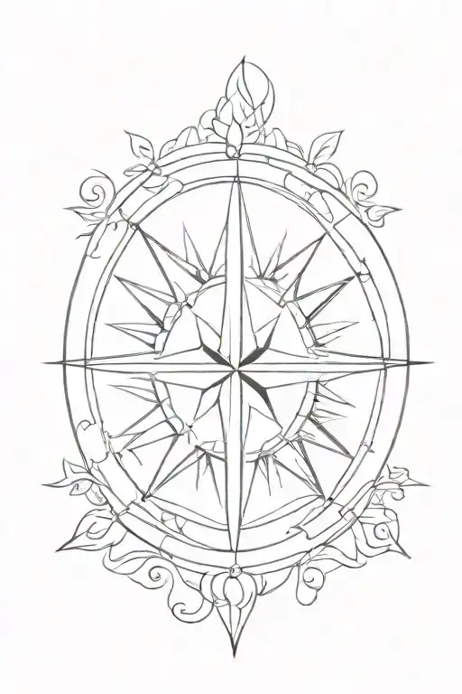 San Rock Art Compass Rose Africa