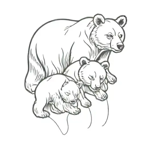 Baby Bear With Mama Bear