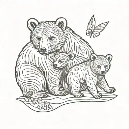 Baby Bear With Mama Bear