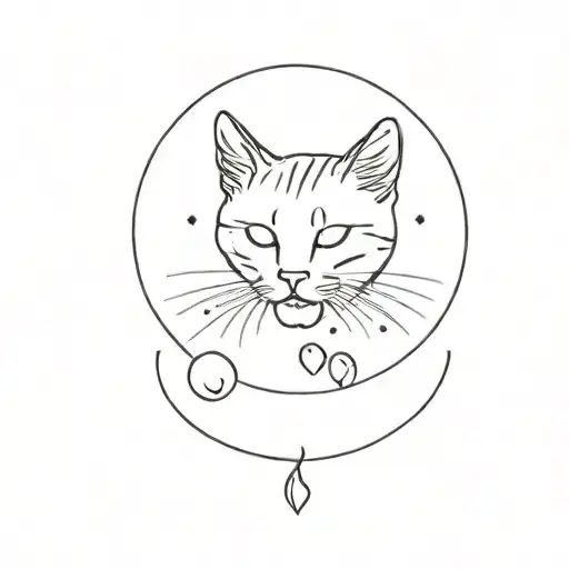 Saturn And Cat Paw Print