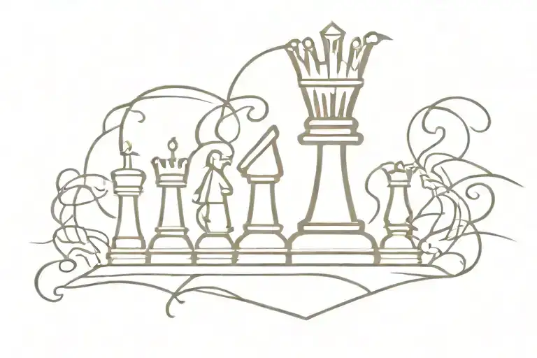 King From Chess With Tribal Background