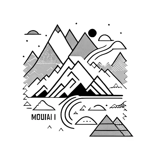 A Road Trip Map With A Mountain Silhouette