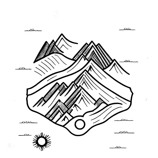A Road Trip Map With A Mountain Silhouette
