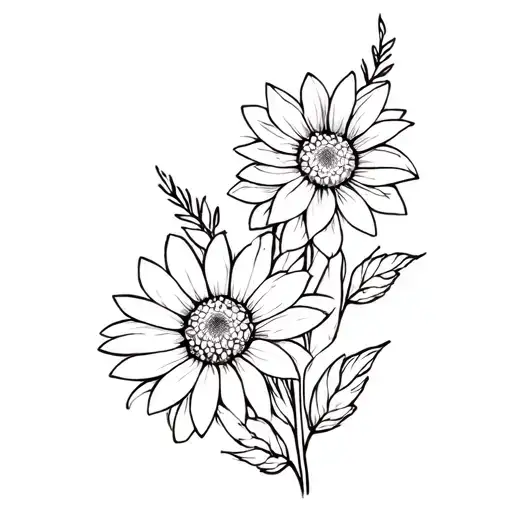 Daisy And Dahlia Flowers