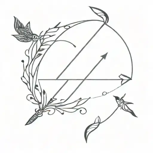 Cancer Zodiac Arrow Design