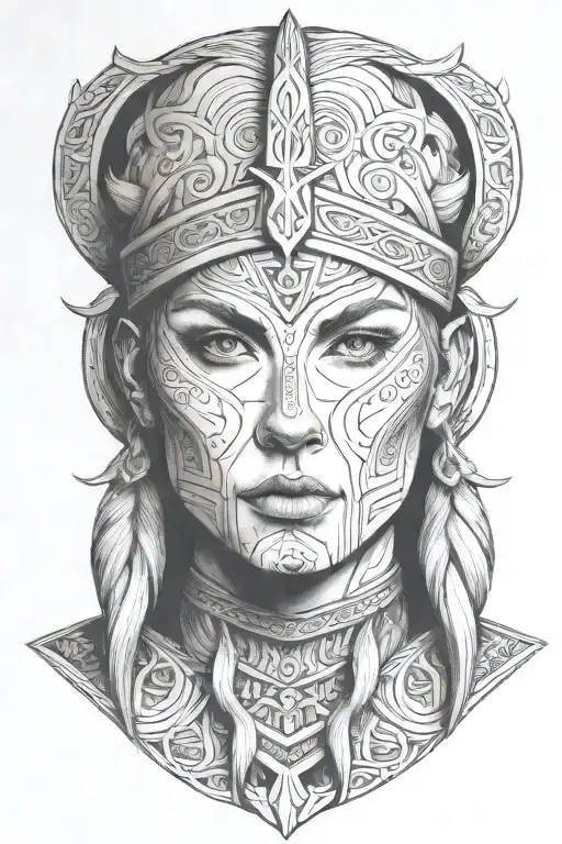 Face Of A Viking Woman