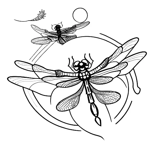 Dragonfly With Moonfases