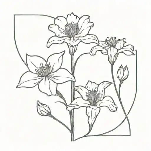 Carnation And Lily Flower Intertwined