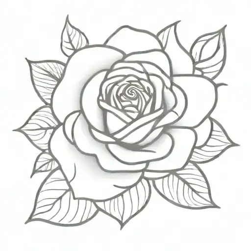 Rose With Initials Mlescg