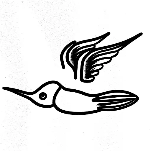 Hummingbird With Letters C And N