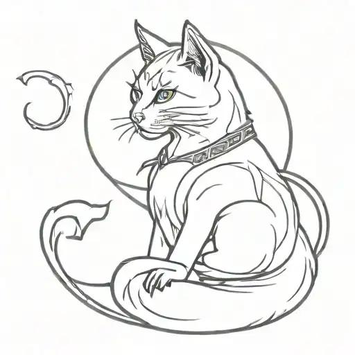 Dark Grey Cat With Skyrim Logo