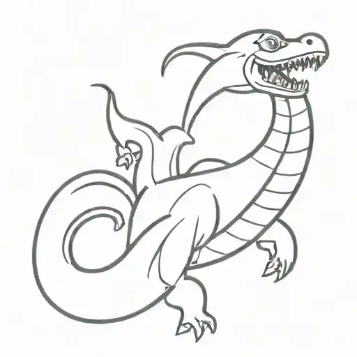 Lochness Monster Holding A Gun