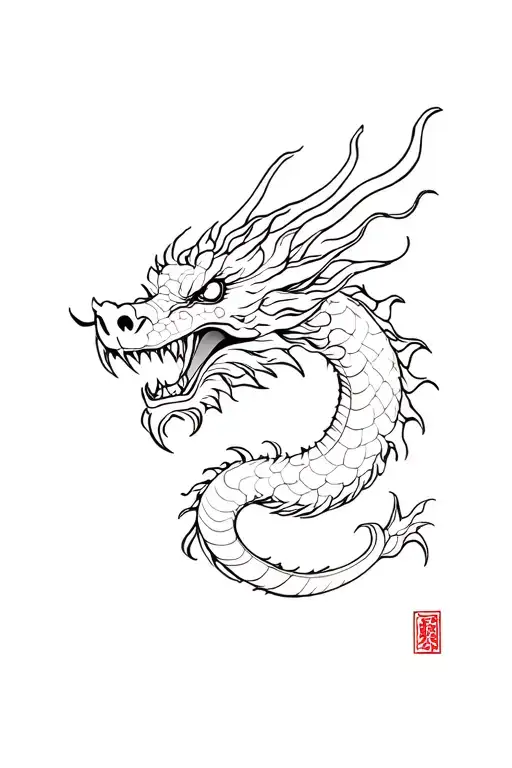 Traditional Irezumi Dragon