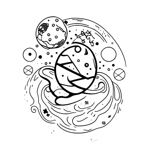 Empty Head With Galaxy