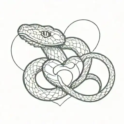 Snake Biting Into Heart
