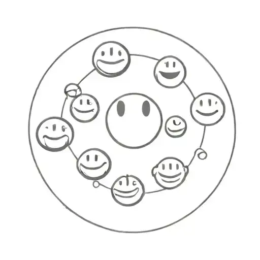 Smiley Faces In A Circle Shape