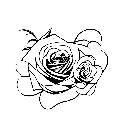 Rose With The Word Love As The Stem